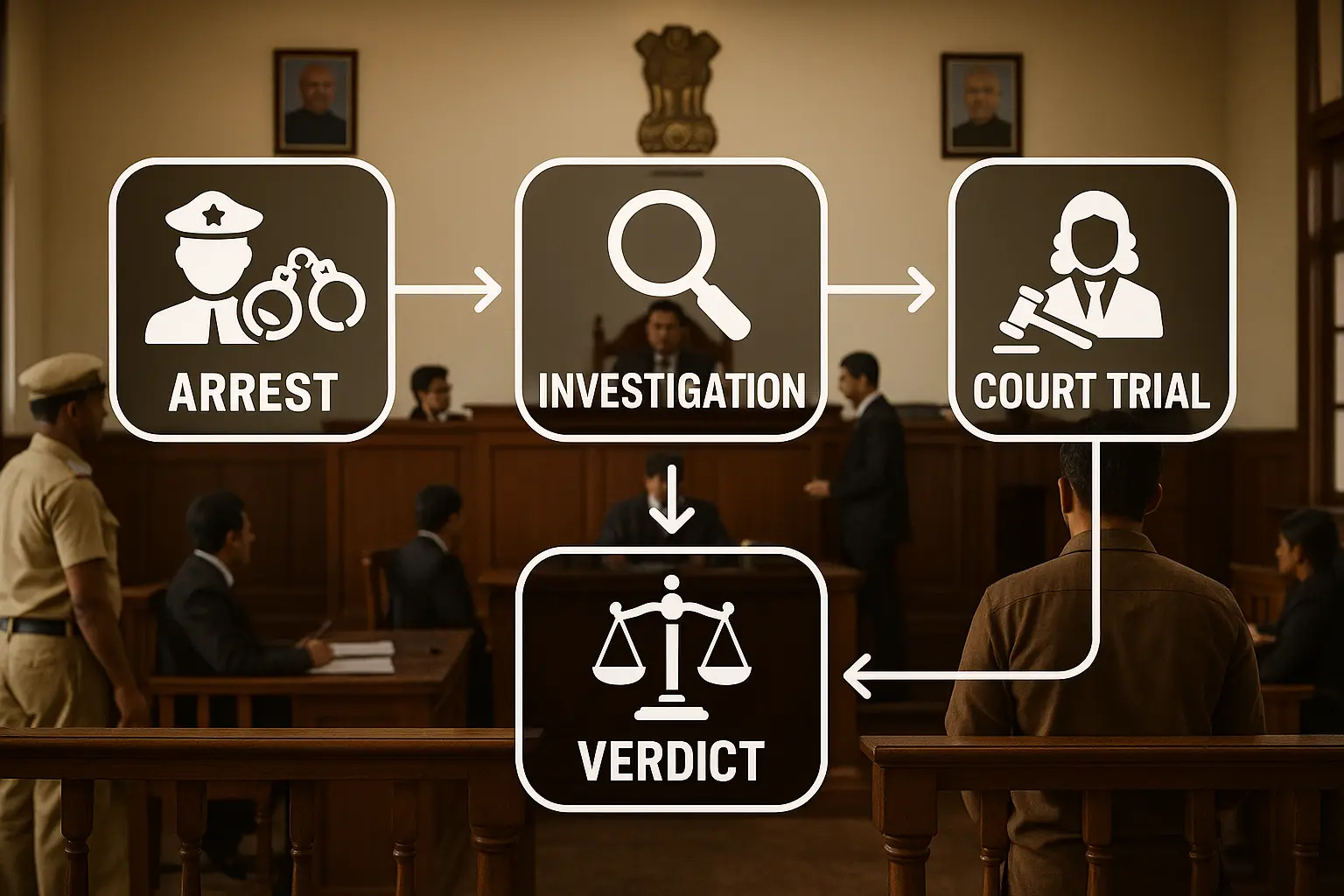  Steps in a criminal trial process in India