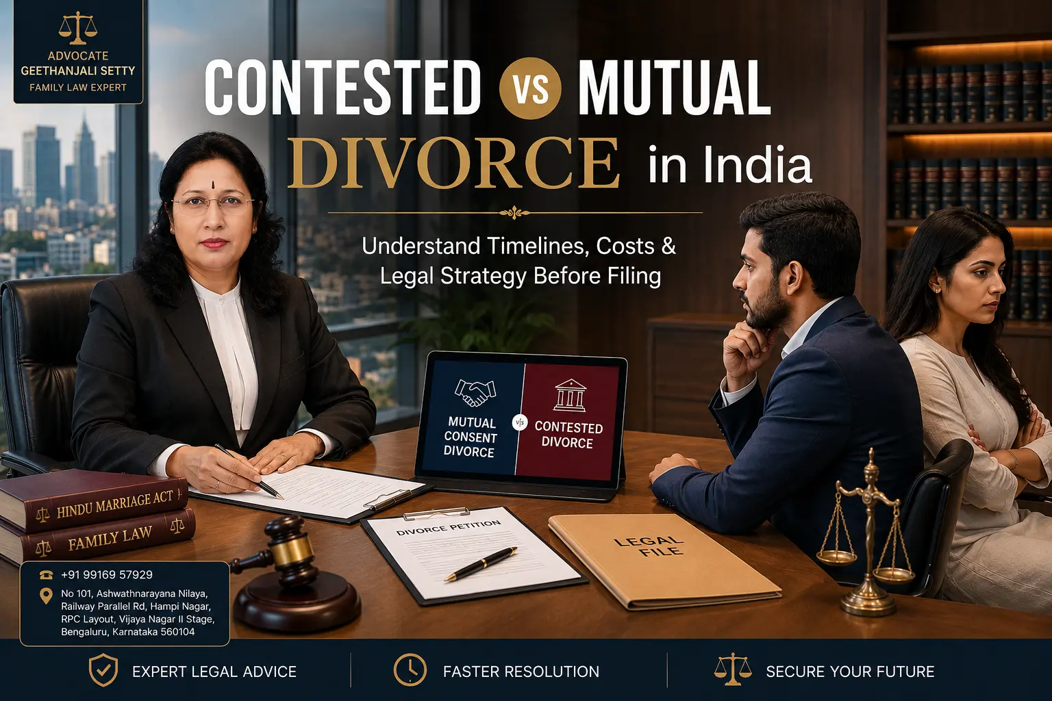 Contested vs mutual divorce legal consultation in Bangalore