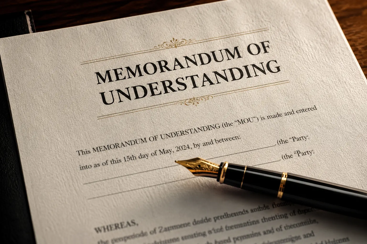 Drafting the Memorandum of Understanding (MOU)
